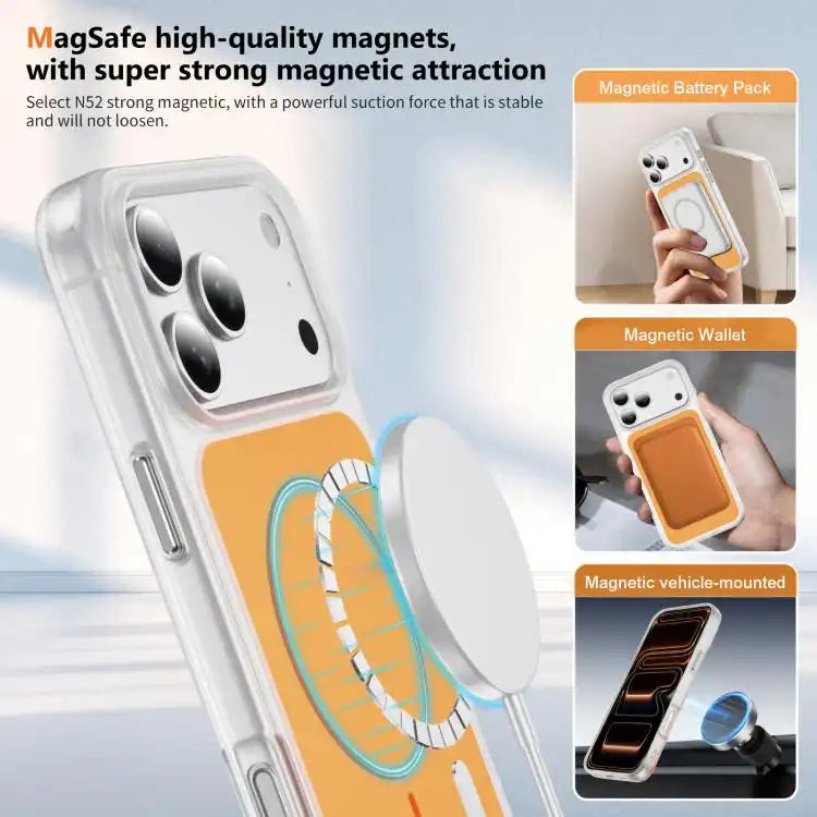Crystal Frosted Skin Feel Magnetic MagSafe Phone Case