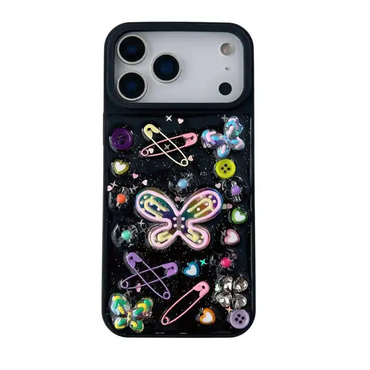 Epoxy Dopamine Butterfly Acrylic Phone Case