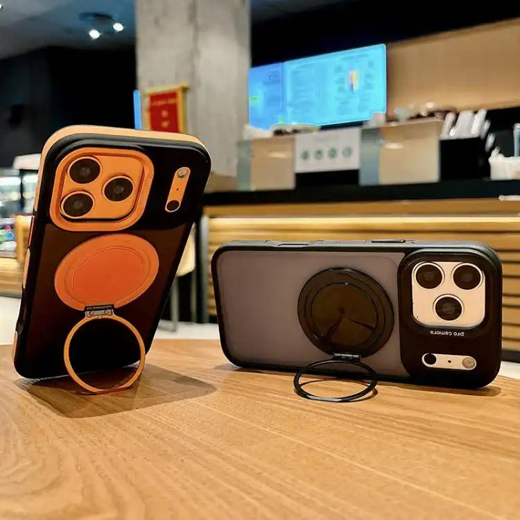 Skin Feel Frosted 360 Degree Rotation Magnetic Holder MagSafe Phone Case