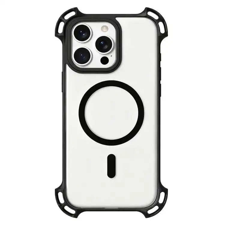 Drone-Style Four-Corner Shockproof Acrylic MagSafe Phone Case