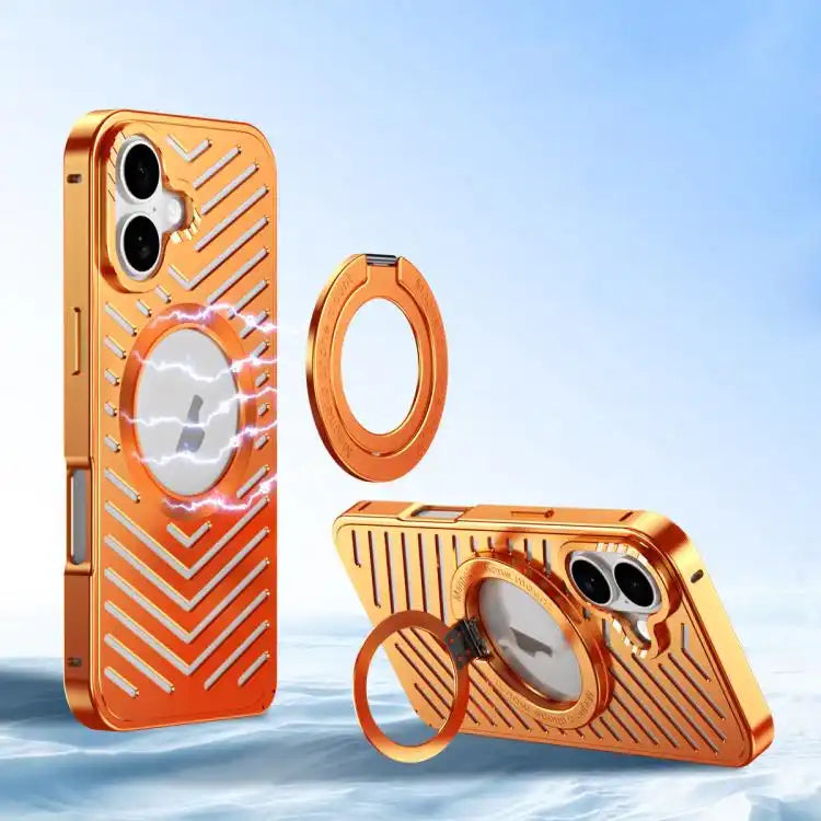 Cooling MagSafe Magnetic Holder Metal Phone Case