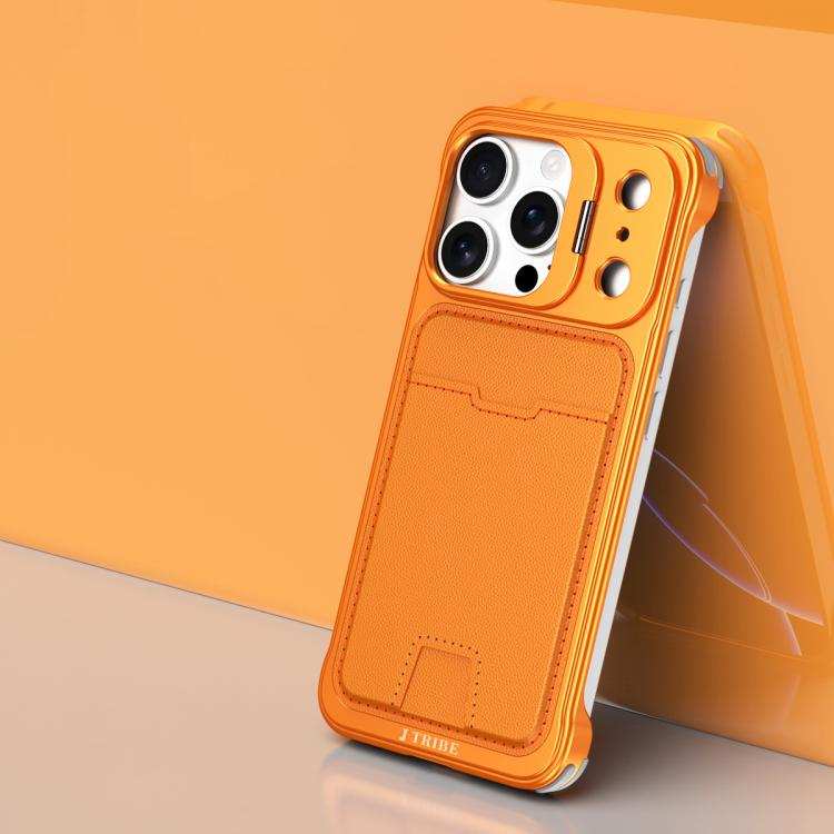 J TRIBE Metal Frameless Card Slot Lens Holder Phone Case