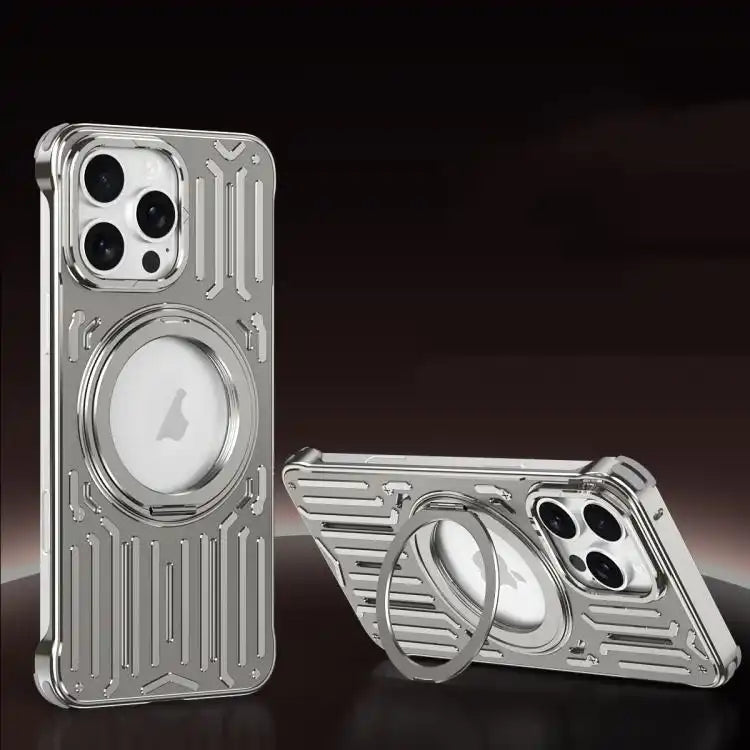 Mech Series Cooling Rotating Holder Metal Frameless Phone Case