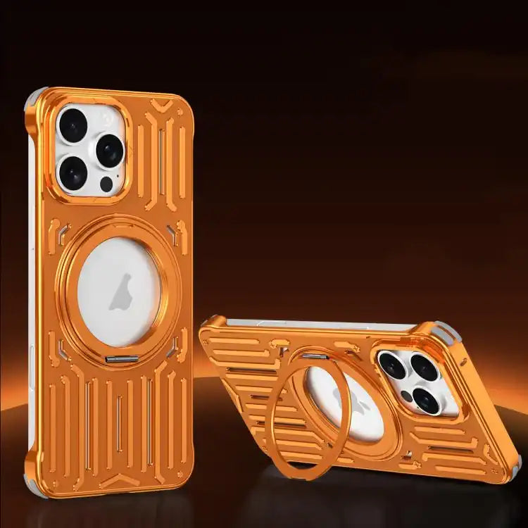 Mech Series Cooling Rotating Holder Metal Frameless Phone Case