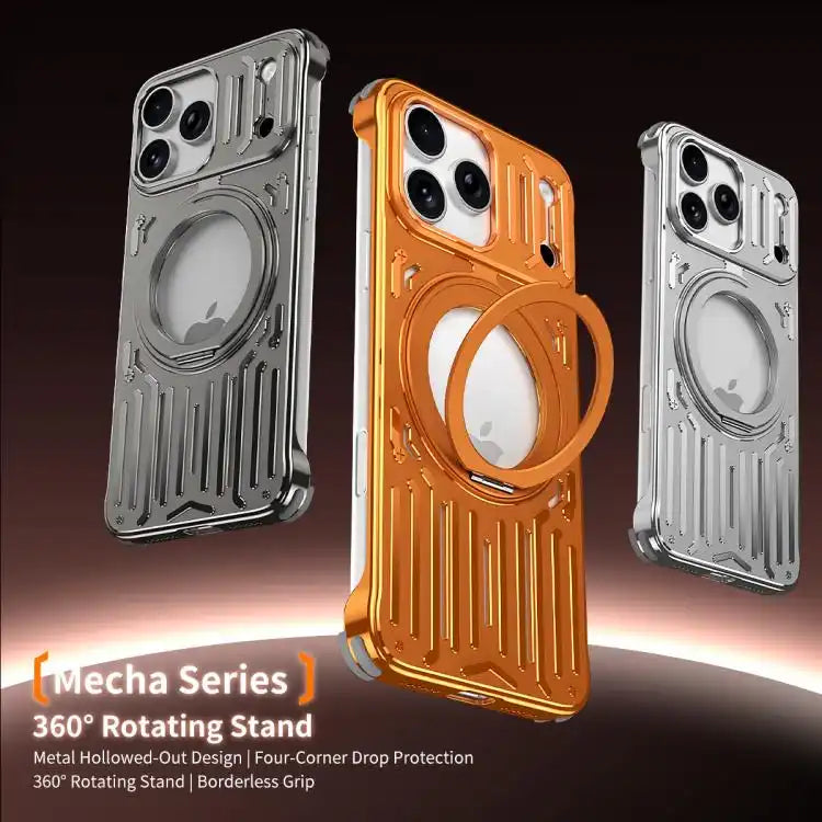 Mech Series Cooling Rotating Holder Metal Frameless Phone Case