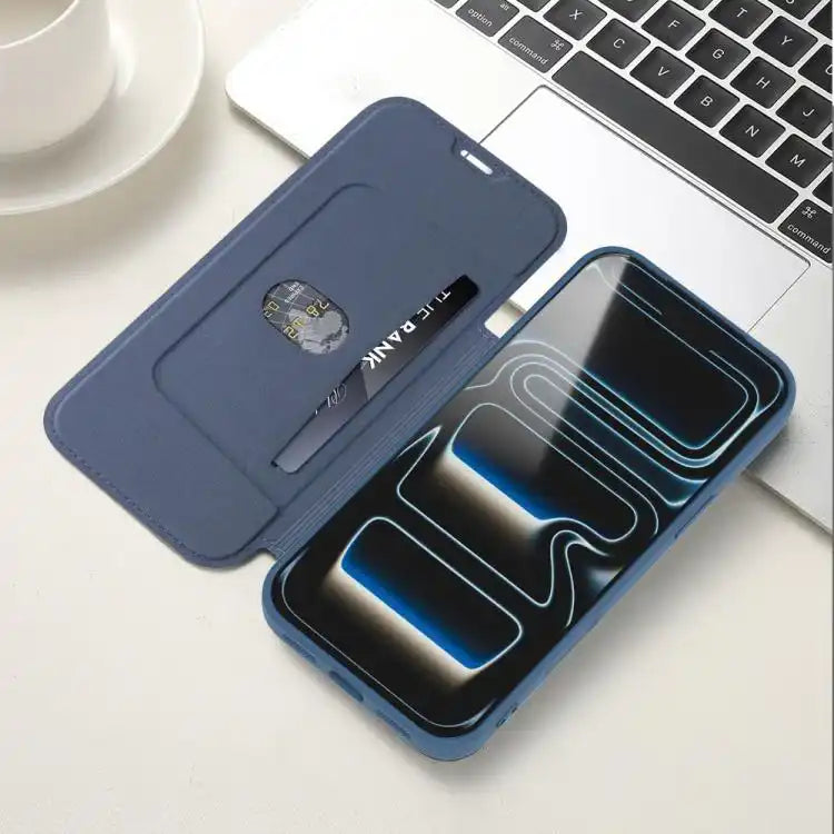 Imitate Liquid Skin Feel Leather Phone Case with Card Slots