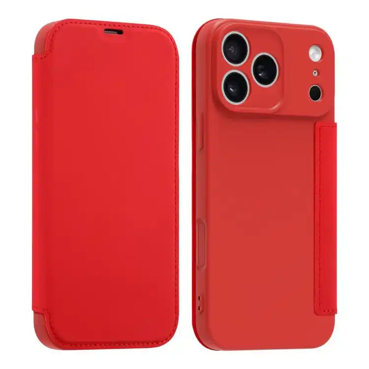 Imitate Liquid Skin Feel Leather Phone Case with Card Slots