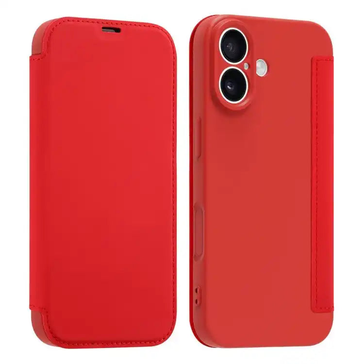 Imitate Liquid Skin Feel Leather Phone Case with Card Slots