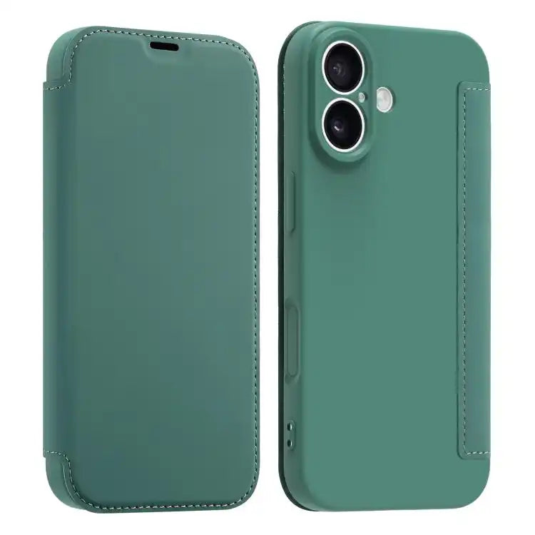 Imitate Liquid Skin Feel Leather Phone Case with Card Slots