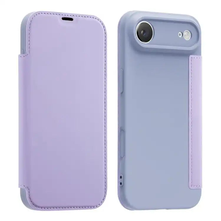 Imitate Liquid Skin Feel Leather Phone Case with Card Slots