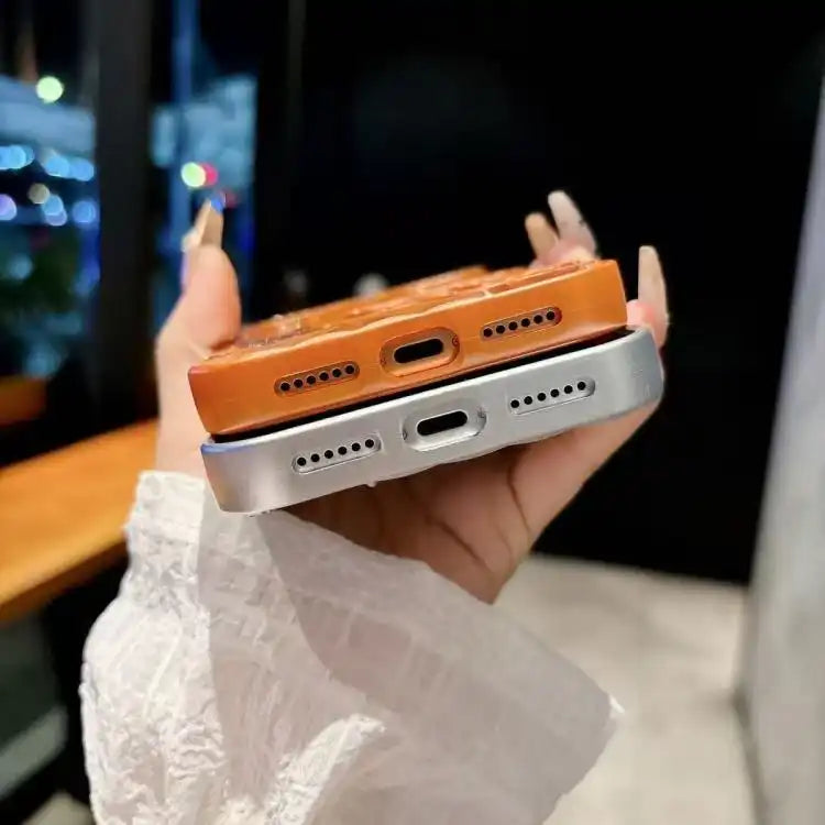 Electroplated TPU Lotus Hollow-carved  Rhinestone Glitter Phone Case