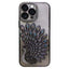 Electroplated TPU Peacock Relief Rhinestone Glitter Phone Case with Lens Film