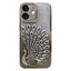 Electroplated TPU Peacock Relief Rhinestone Glitter Phone Case with Lens Film