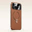 Electroplated PC Cooling Leather Holder MagSafe Phone Case