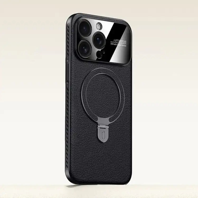 Electroplated PC Cooling Leather Holder MagSafe Phone Case