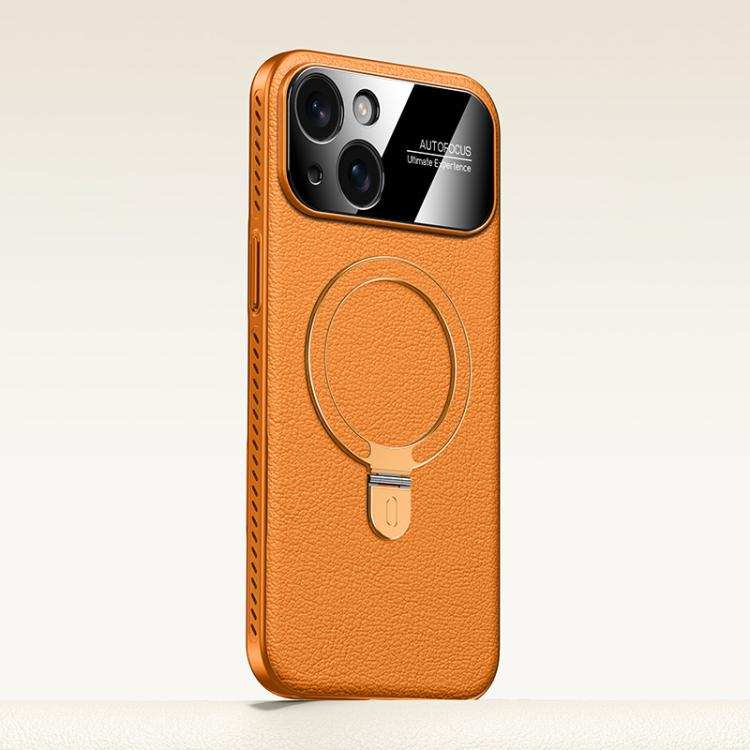 Electroplated PC Cooling Leather Holder MagSafe Phone Case