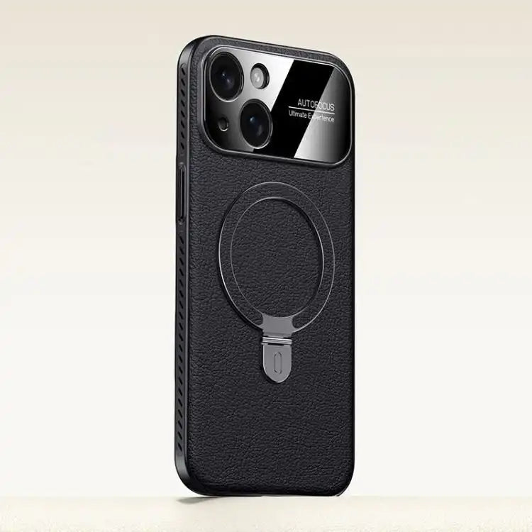 Electroplated PC Cooling Leather Holder MagSafe Phone Case