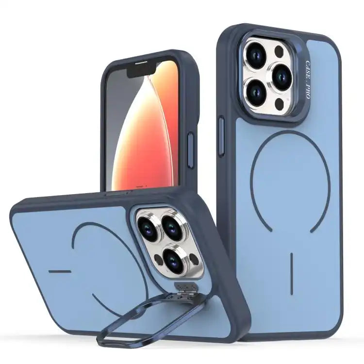 Bright Color Contrast Skin-feel Camera Bracket Magsafe Phone Case