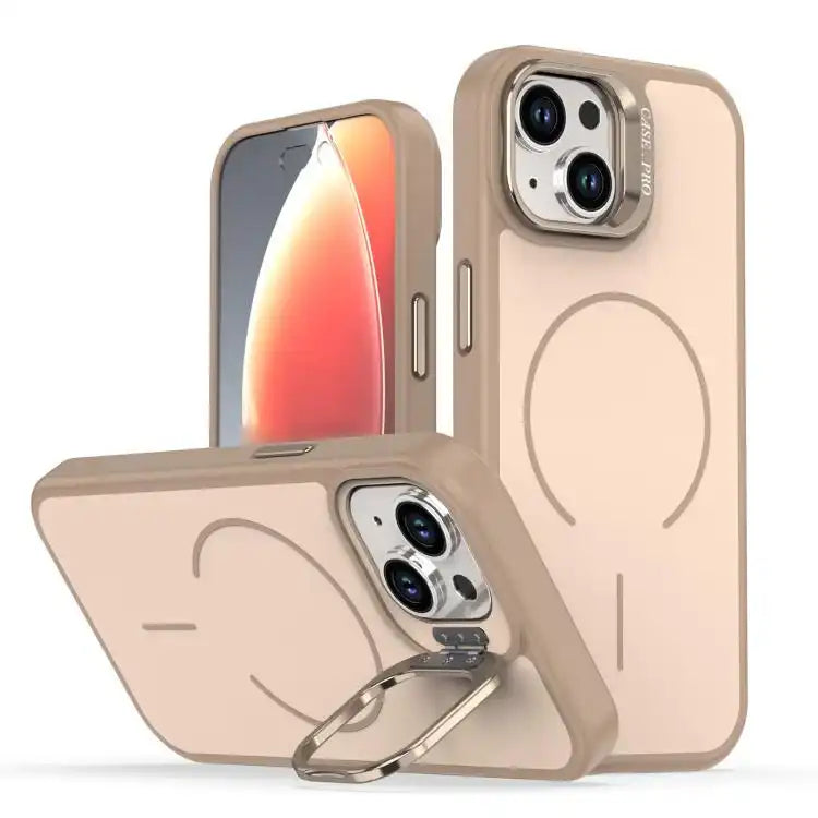 Bright Color Contrast Skin-feel Camera Bracket Magsafe Phone Case