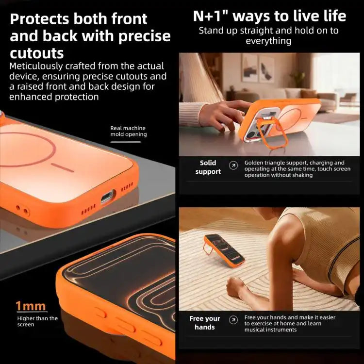 AG Frosted Lens Holder MagSafe Phone Case