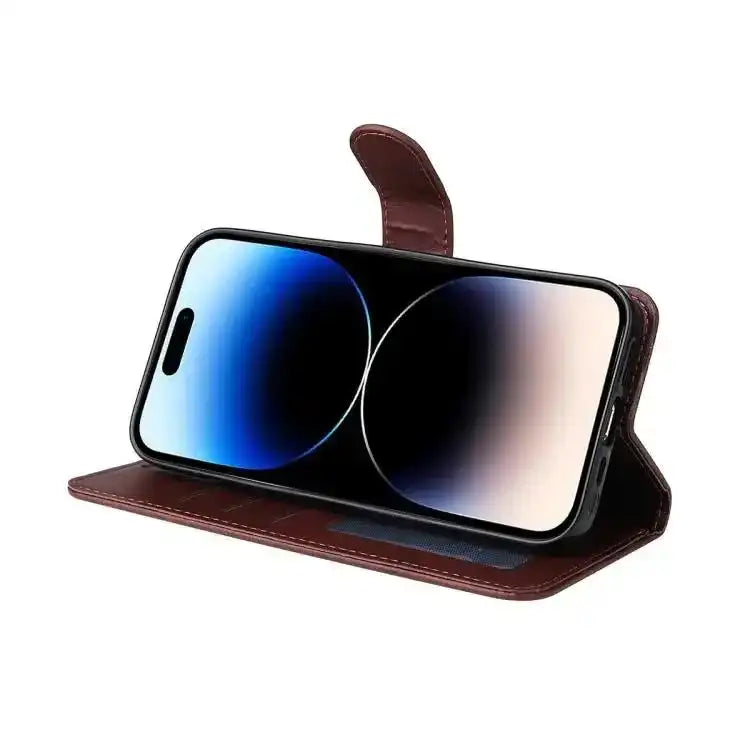 ENKAY Card Wallet Calf Texture Leather Phone Case with Thickened Glue No White Edge Film ENKAY