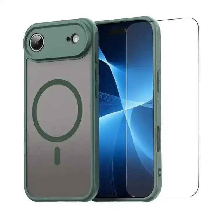 ENKAY Hat-Prince MagSafe Matte Translucent Shockproof Phone Case with Large Arc Edge Film