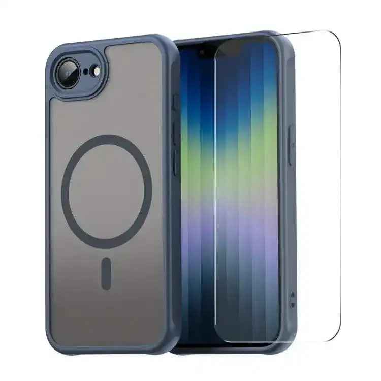 ENKAY Hat-Prince MagSafe Matte Translucent Shockproof Phone Case with Large Arc Edge Film