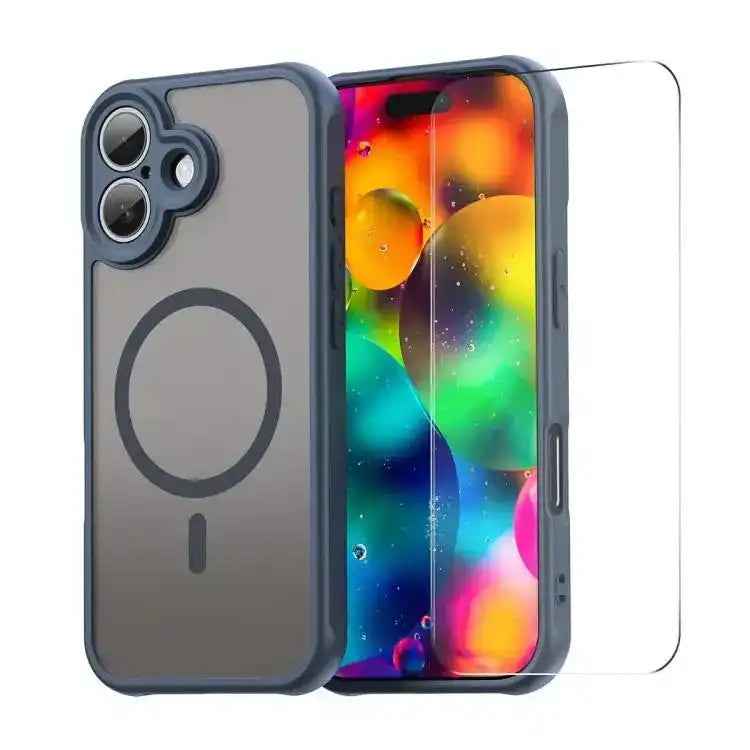 ENKAY Hat-Prince MagSafe Matte Translucent Shockproof Phone Case with Large Arc Edge Film