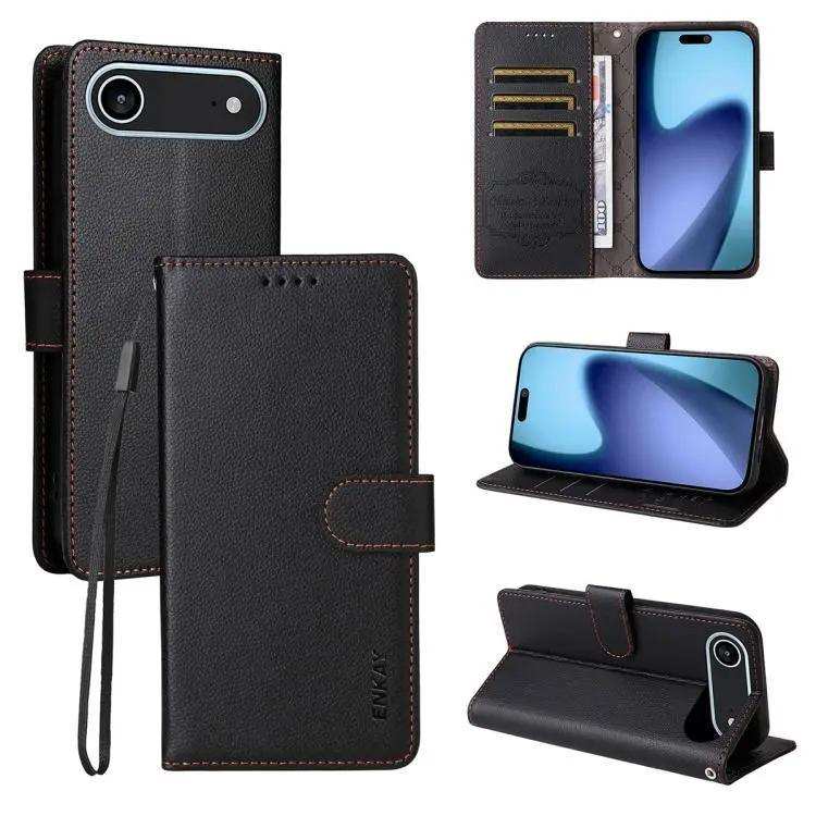ENKAY RFID Blocking Wallet Kickstand Litchi Texture Leather Phone Case ENKAY