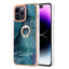 Electroplating Marble Dual-side IMD Phone Case with Ring MyMobile