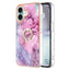 Electroplating Marble Dual-side IMD Phone Case with Ring MyMobile
