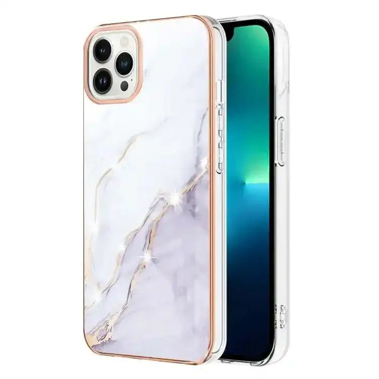 Electroplating Marble Pattern Dual-side IMD TPU Shockproof Phone Case MyMobile