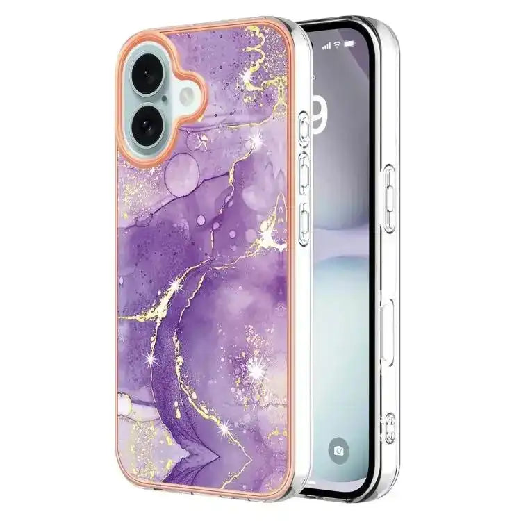 Electroplating Marble Pattern Dual-side IMD TPU Shockproof Phone Case MyMobile