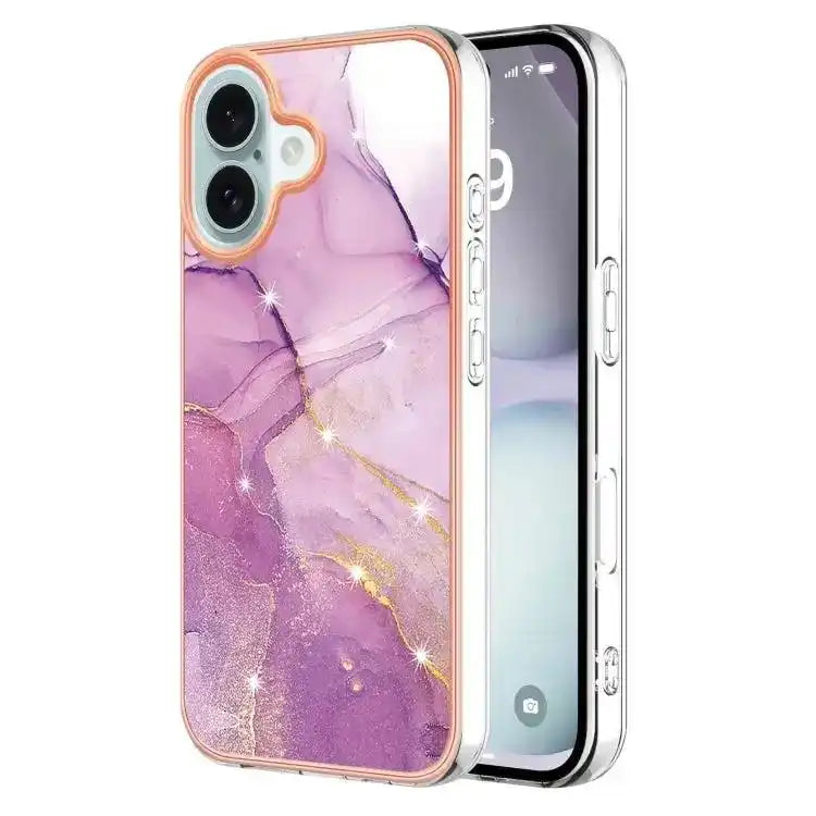Electroplating Marble Pattern Dual-side IMD TPU Shockproof Phone Case MyMobile
