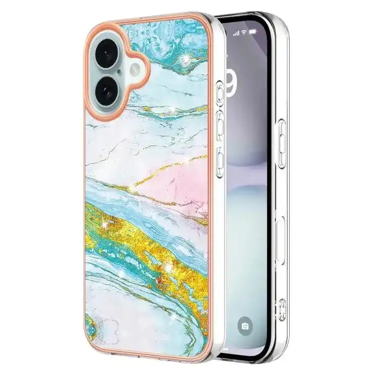 Electroplating Marble Pattern Dual-side IMD TPU Shockproof Phone Case MyMobile