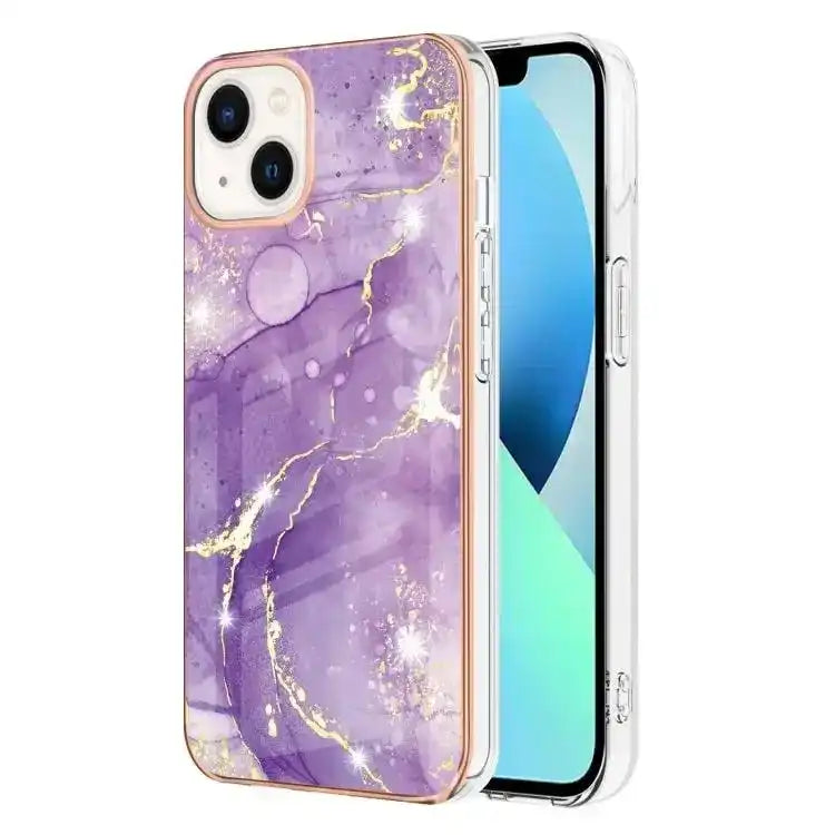 Electroplating Marble Pattern Dual-side IMD TPU Shockproof Phone Case MyMobile