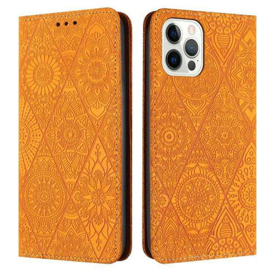 Ethnic Embossed Adsorption Leather Phone Case MyMobile
