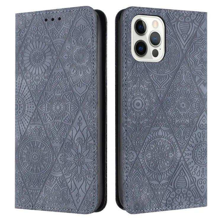 Ethnic Embossed Adsorption Leather Phone Case MyMobile