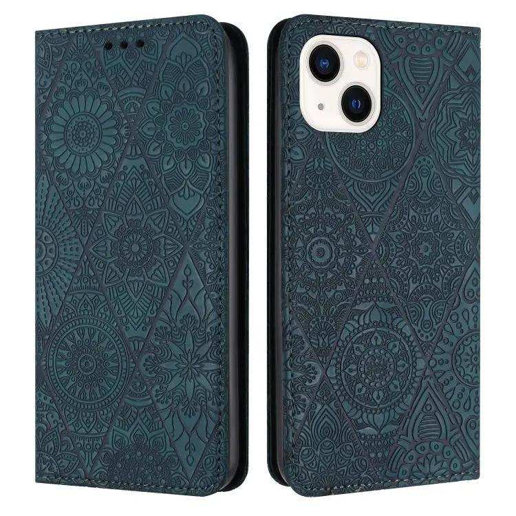 Ethnic Embossed Adsorption Leather Phone Case MyMobile