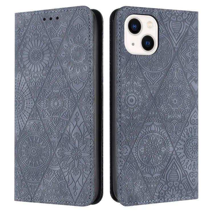 Ethnic Embossed Adsorption Leather Phone Case MyMobile