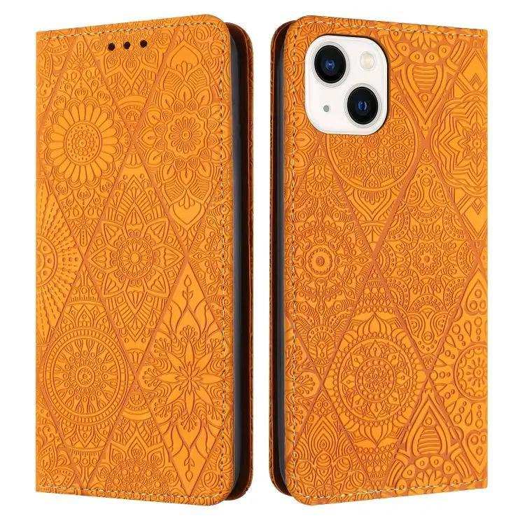 Ethnic Embossed Adsorption Leather Phone Case MyMobile