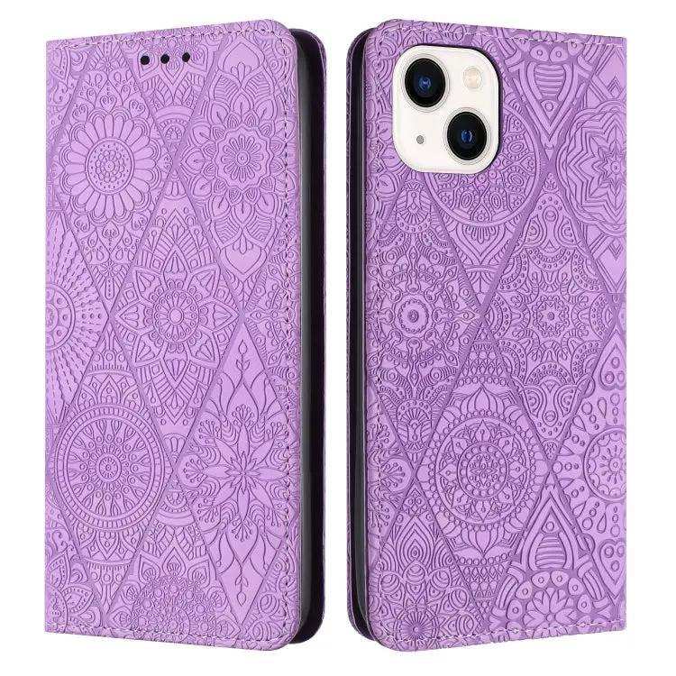Ethnic Embossed Adsorption Leather Phone Case MyMobile