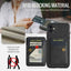 Fierre Shann Oil Wax Cow Leather Card Holder Back Phone Case
