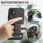 Fierre Shann Oil Wax Cow Leather Card Holder Back Phone Case