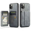 Fierre Shann Oil Wax Cow Leather Card Holder Back Phone Case