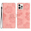 Flower Embossing Pattern Leather Phone Case