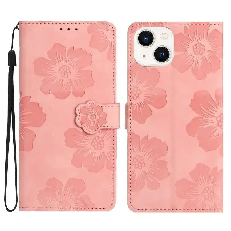 Flower Embossing Pattern Leather Phone Case MyMobile