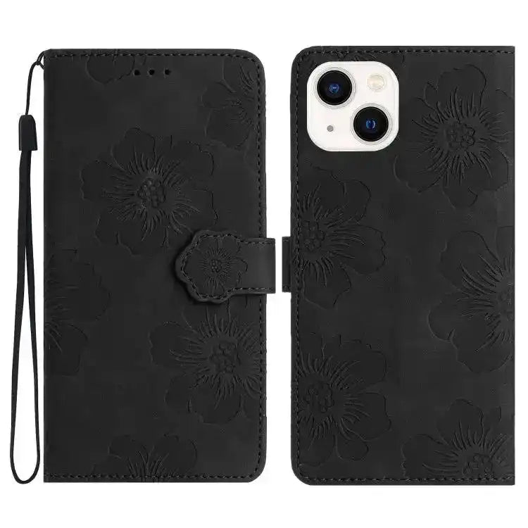 Flower Embossing Pattern Leather Phone Case MyMobile