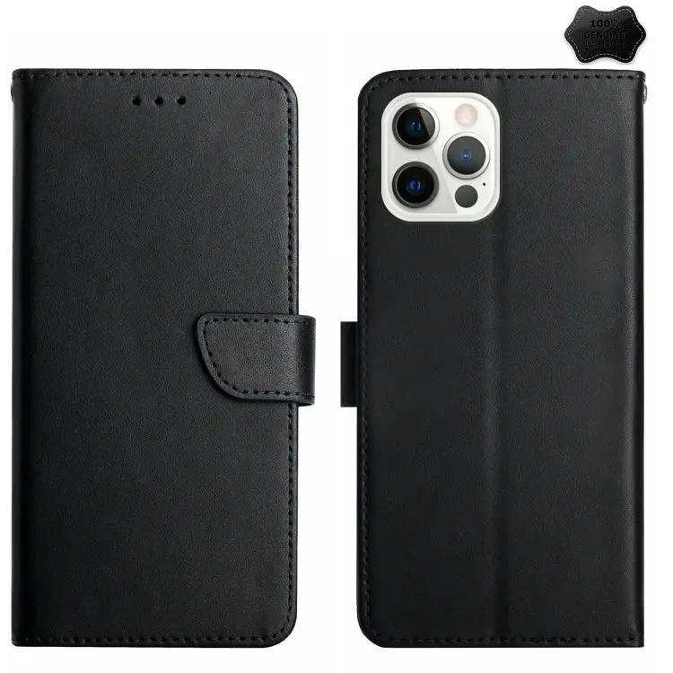 Genuine Leather Fingerprint-proof Flip Phone Case MyMobile