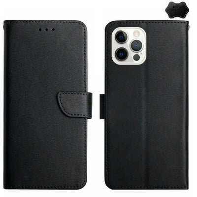 Genuine Leather Fingerprint-proof Flip Phone Case MyMobile